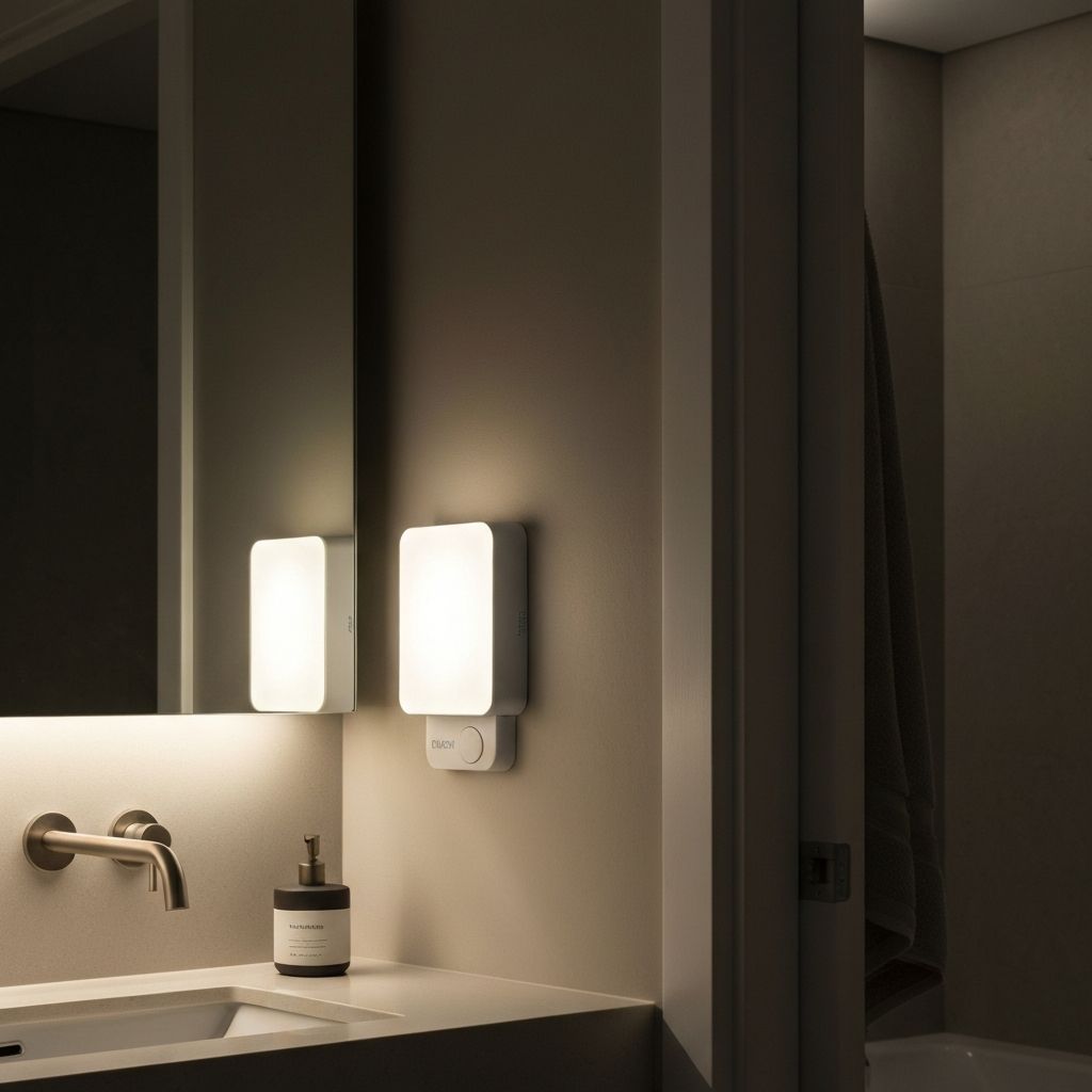 Lámpara LED en baño