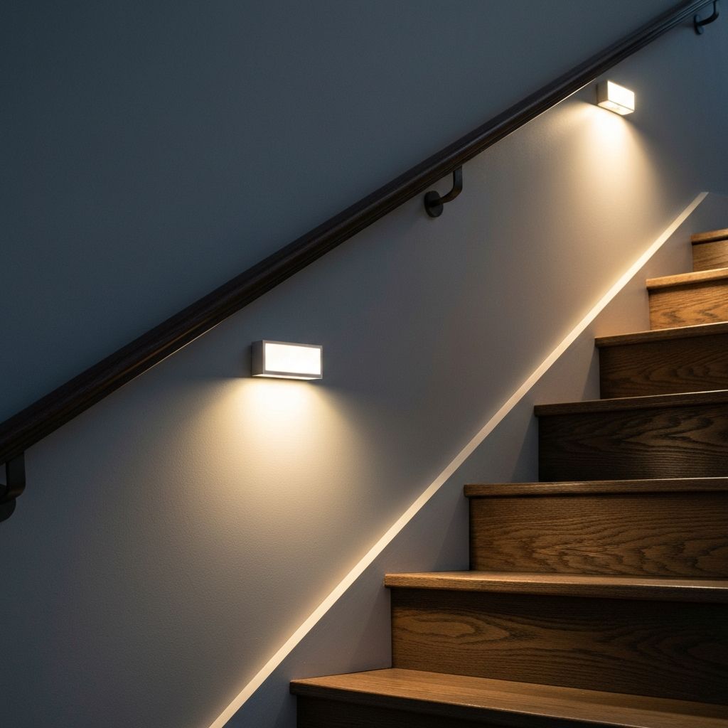 Lámpara LED en escaleras